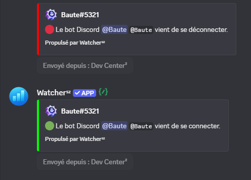 Notification en MP